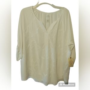St Johns Bay white blouse NWT - PXL